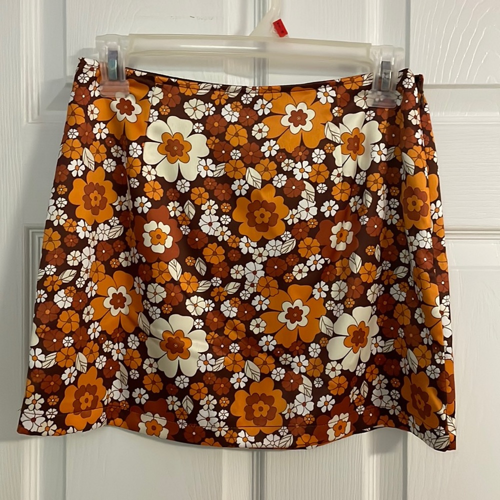 Silky Floral Skirt